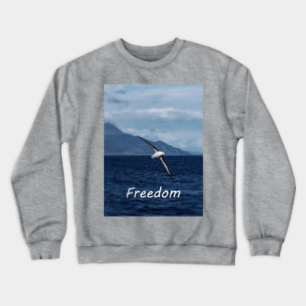 Freedom to wander the ocean Crewneck Sweatshirt by stevepaint